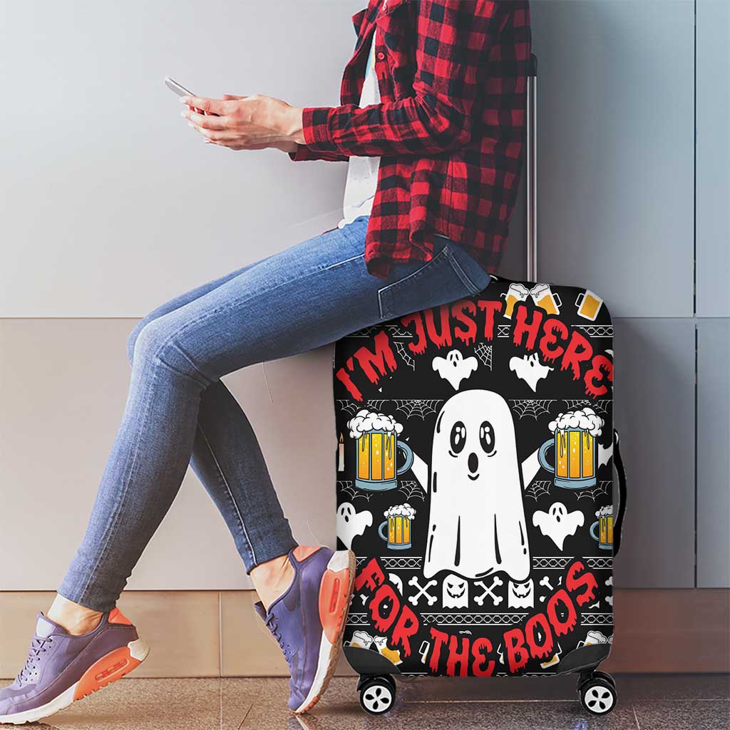 Christmas Boo Beer Luggage Cover I'm Just Here For The Boos - Wonder Print Shop