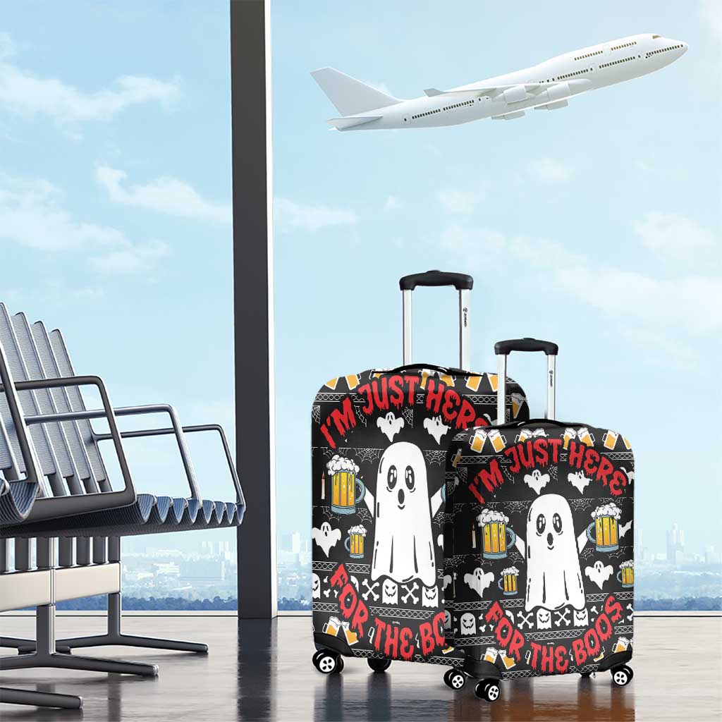 Christmas Boo Beer Luggage Cover I'm Just Here For The Boos - Wonder Print Shop