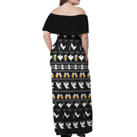 Christmas Boo Beer Off Shoulder Maxi Dress I'm Just Here For The Boos - Wonder Print Shop
