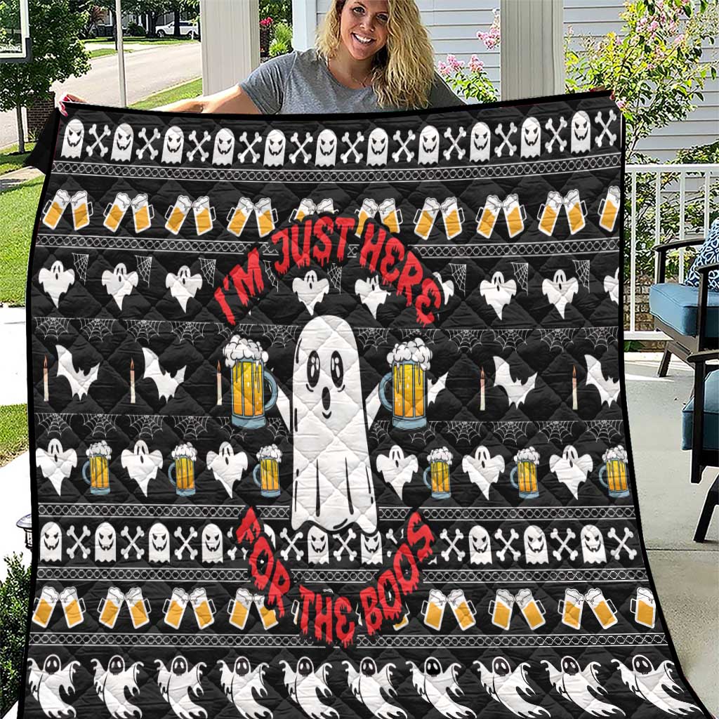 Christmas Boo Beer Quilt I'm Just Here For The Boos - Wonder Print Shop