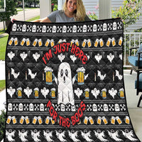 Christmas Boo Beer Quilt I'm Just Here For The Boos - Wonder Print Shop
