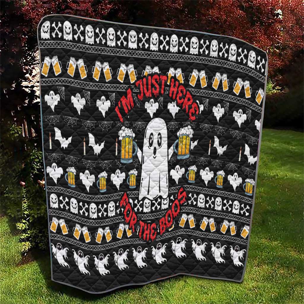Christmas Boo Beer Quilt I'm Just Here For The Boos - Wonder Print Shop