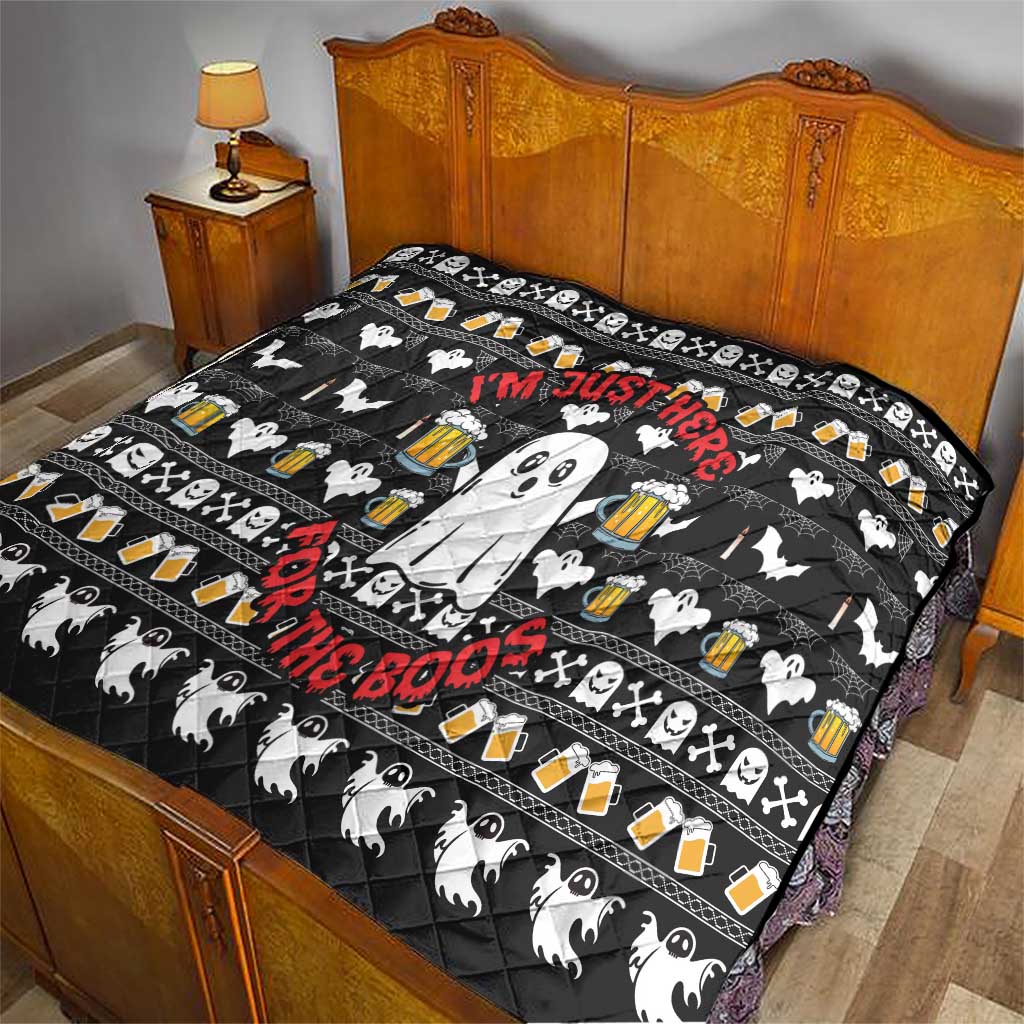 Christmas Boo Beer Quilt I'm Just Here For The Boos - Wonder Print Shop