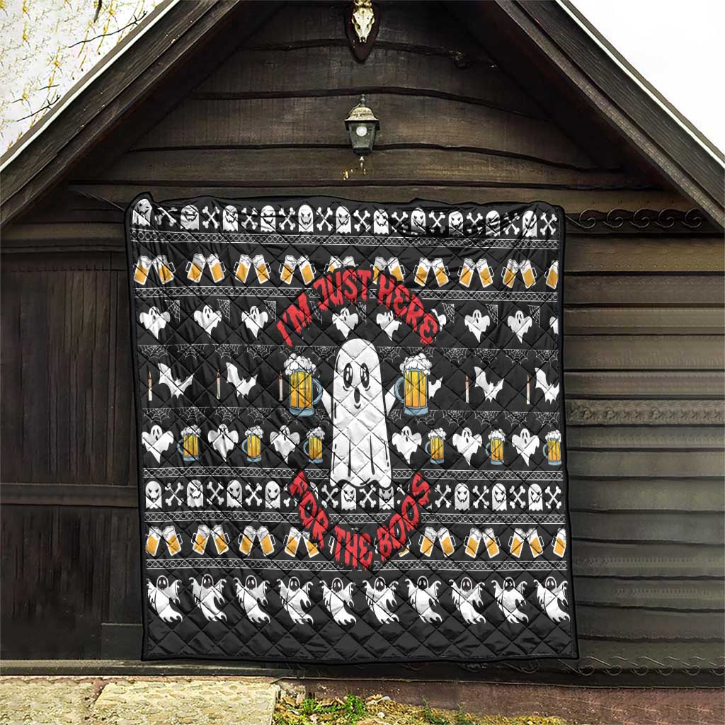 Christmas Boo Beer Quilt I'm Just Here For The Boos - Wonder Print Shop