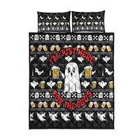 Christmas Boo Beer Quilt Bed Set I'm Just Here For The Boos - Wonder Print Shop