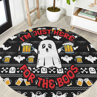 Christmas Boo Beer Round Carpet I'm Just Here For The Boss