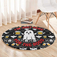 Christmas Boo Beer Round Carpet I'm Just Here For The Boss
