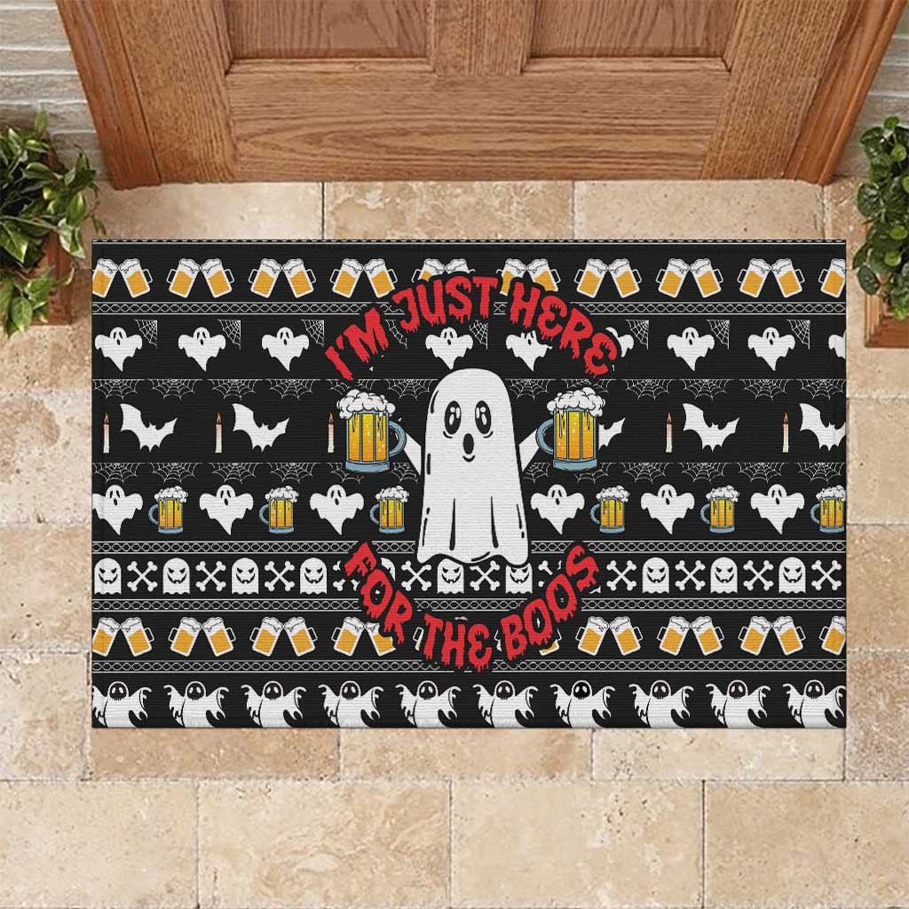 Christmas Boo Beer Rubber Doormat I'm Just Here For The Boos - Wonder Print Shop