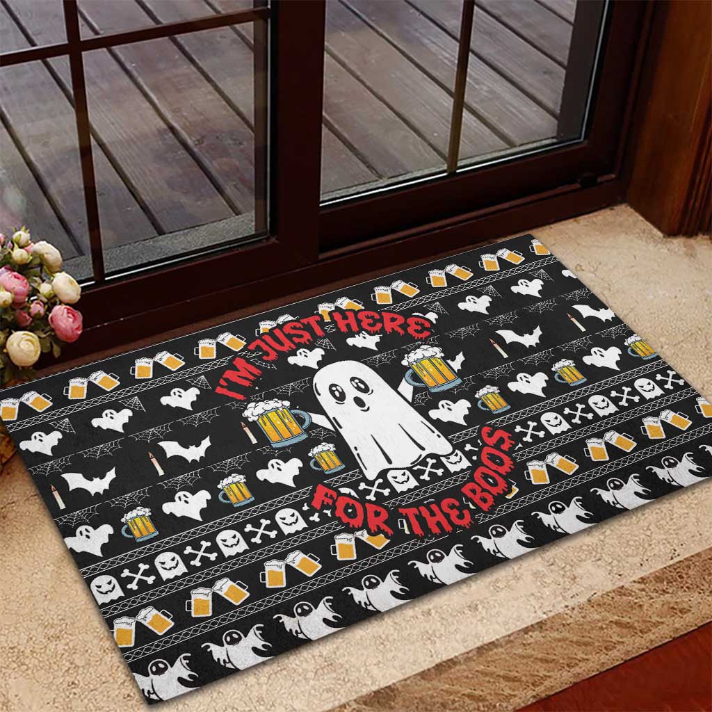 Christmas Boo Beer Rubber Doormat I'm Just Here For The Boos - Wonder Print Shop