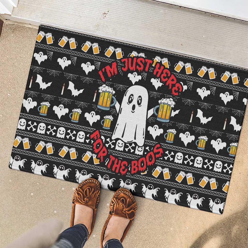 Christmas Boo Beer Rubber Doormat I'm Just Here For The Boos - Wonder Print Shop