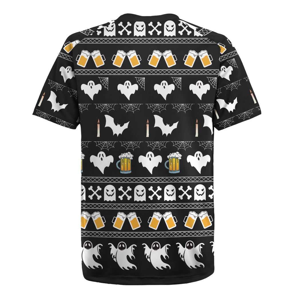Christmas Boo Beer Rugby Jersey I'm Just Here For The Boos - Wonder Print Shop