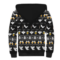 Christmas Boo Beer Sherpa Hoodie I'm Just Here For The Boos - Wonder Print Shop
