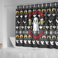 Christmas Boo Beer Shower Curtain I'm Just Here For The Boss