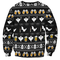 Christmas Boo Beer Sweatshirt I'm Just Here For The Boos - Wonder Print Shop