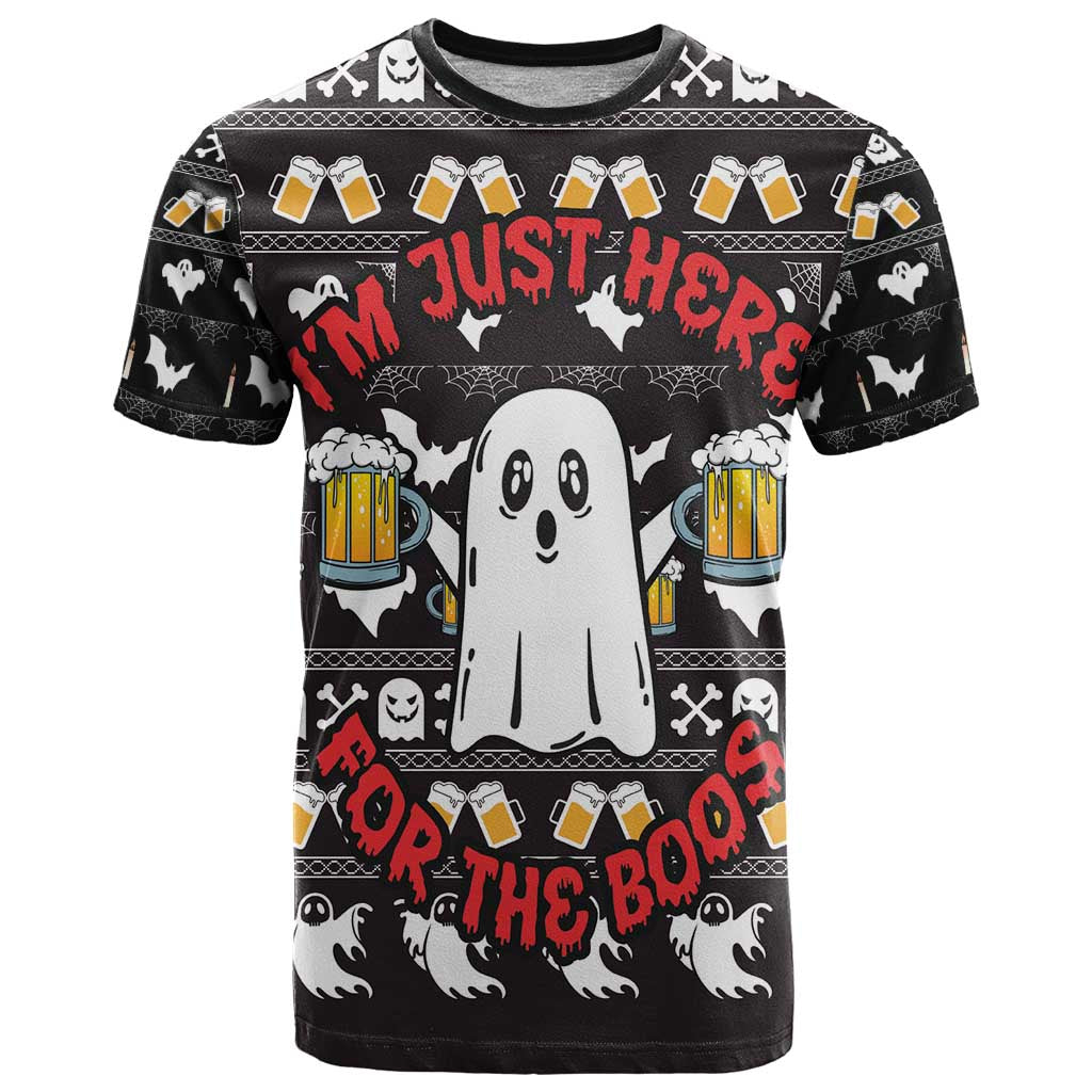Christmas Boo Beer T Shirt I'm Just Here For The Boos - Wonder Print Shop