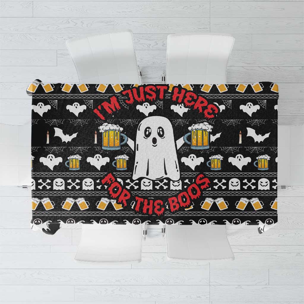 Christmas Boo Beer Tablecloth I'm Just Here For The Boos - Wonder Print Shop