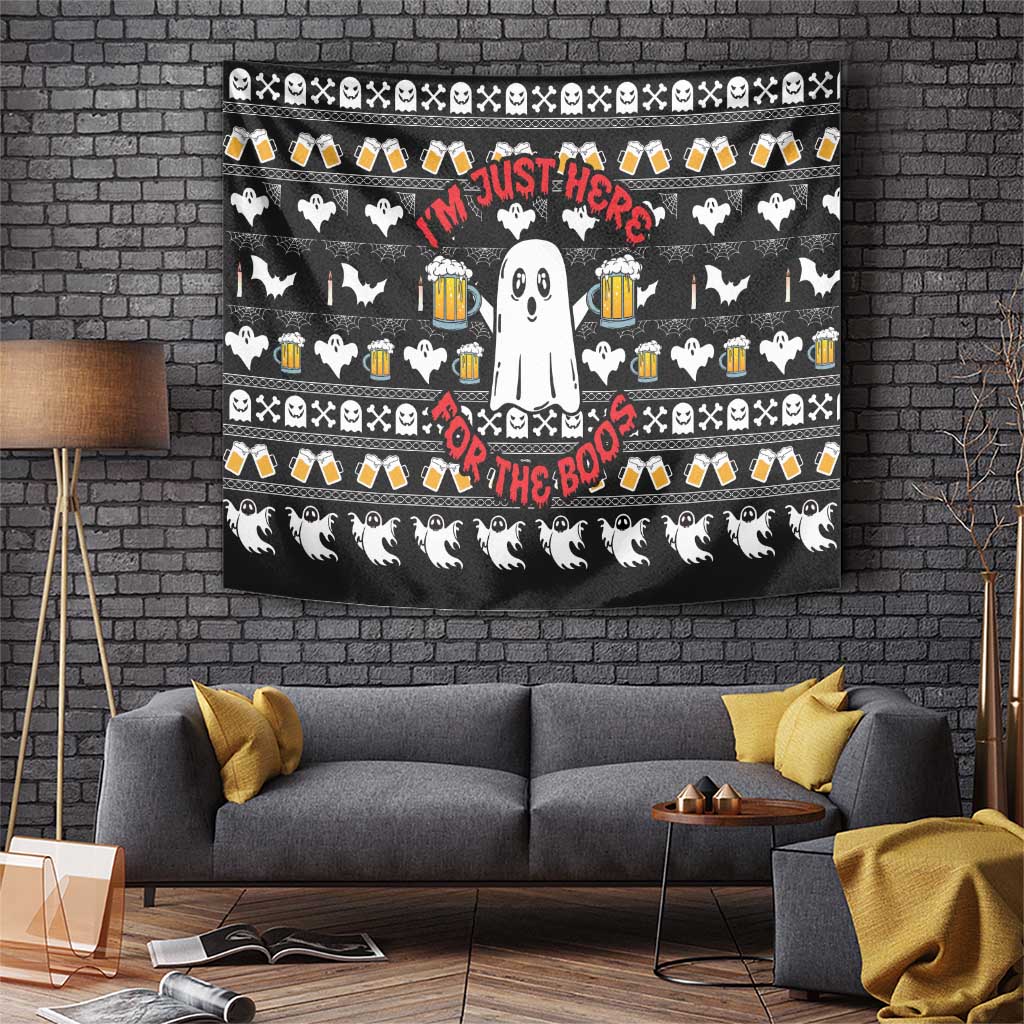Christmas Boo Beer Tapestry I'm Just Here For The Boos - Wonder Print Shop