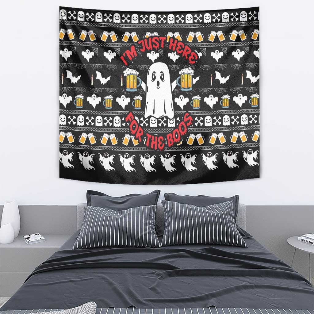 Christmas Boo Beer Tapestry I'm Just Here For The Boos - Wonder Print Shop