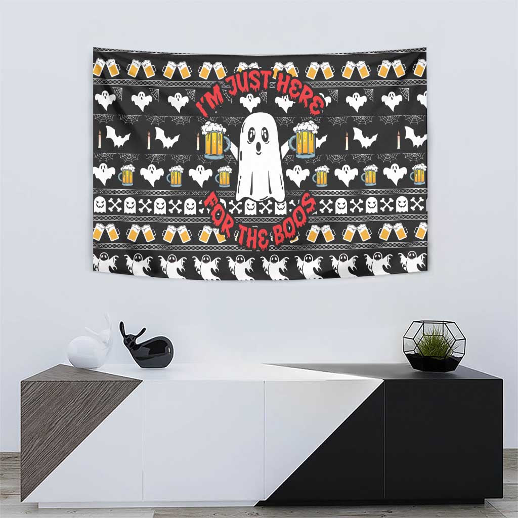 Christmas Boo Beer Tapestry I'm Just Here For The Boos - Wonder Print Shop