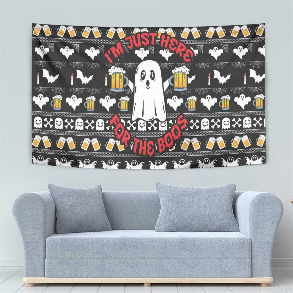 Christmas Boo Beer Tapestry I'm Just Here For The Boos - Wonder Print Shop