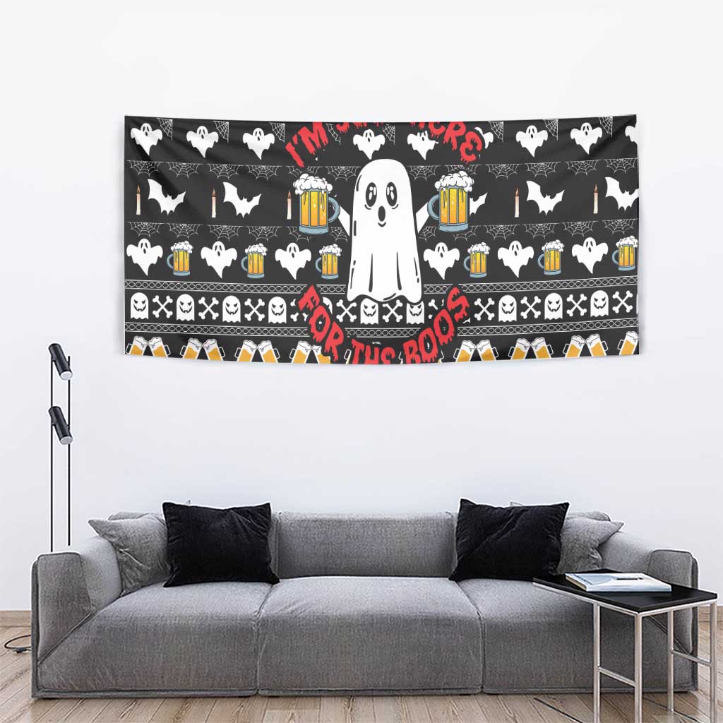 Christmas Boo Beer Tapestry I'm Just Here For The Boos - Wonder Print Shop
