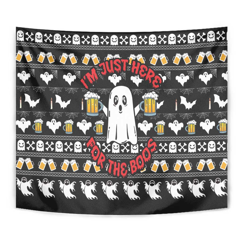 Christmas Boo Beer Tapestry I'm Just Here For The Boos - Wonder Print Shop