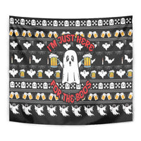 Christmas Boo Beer Tapestry I'm Just Here For The Boos - Wonder Print Shop