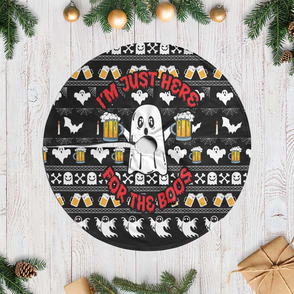 Christmas Boo Beer Tree Skirt I'm Just Here For The Boos - Wonder Print Shop