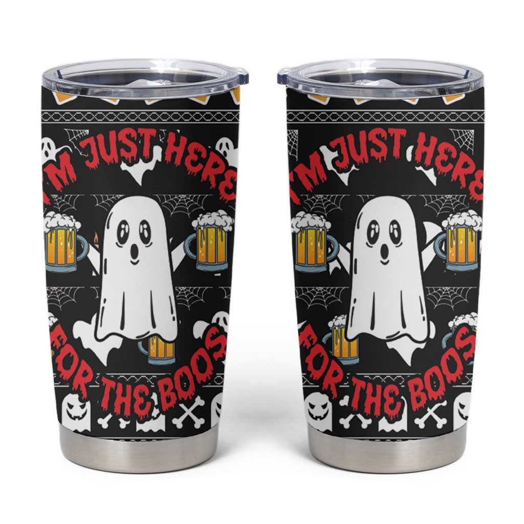 Christmas Boo Beer Tumbler Cup I'm Just Here For The Boos - Wonder Print Shop