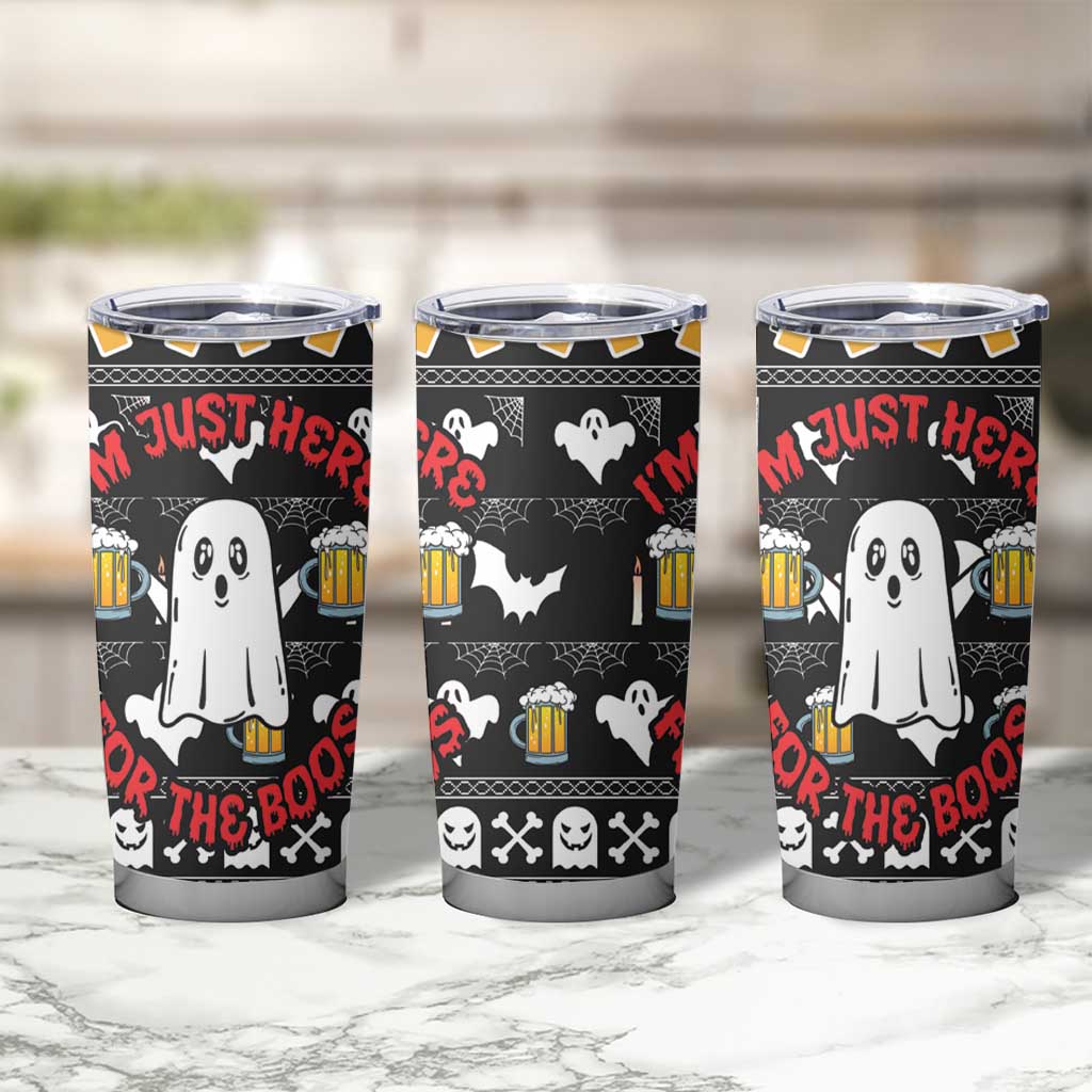 Christmas Boo Beer Tumbler Cup I'm Just Here For The Boos - Wonder Print Shop