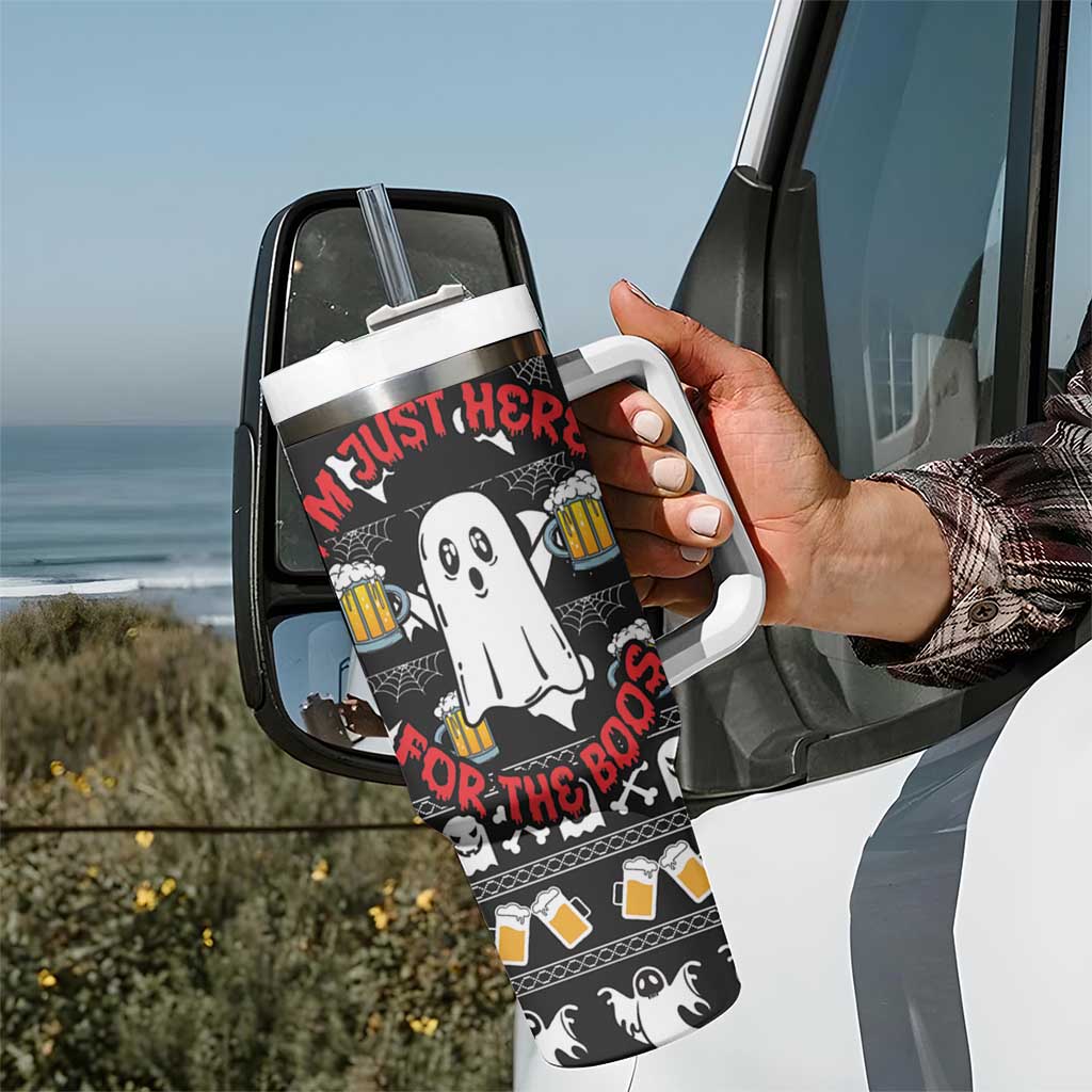 Christmas Boo Beer Tumbler With Handle I'm Just Here For The Boos - Wonder Print Shop
