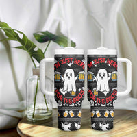 Christmas Boo Beer Tumbler With Handle I'm Just Here For The Boos - Wonder Print Shop