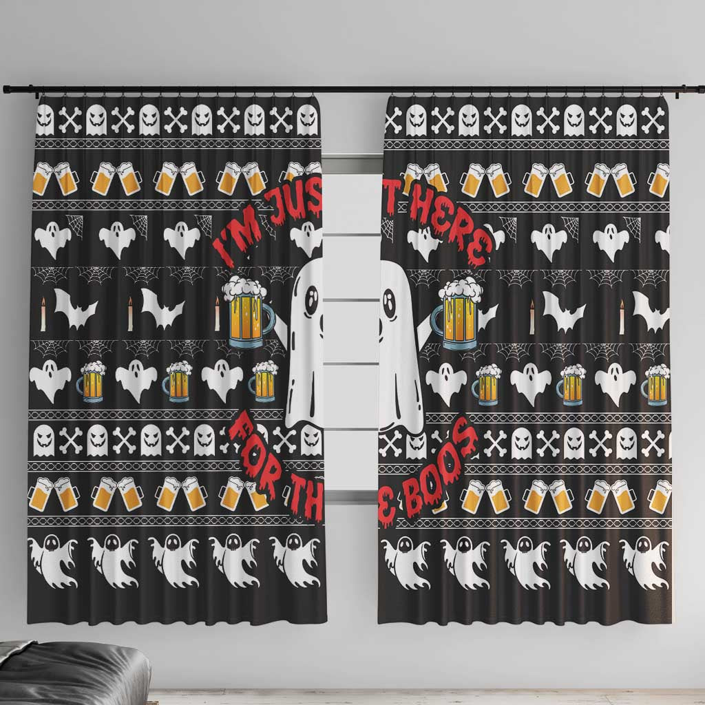 Christmas Boo Beer Window Curtain I'm Just Here For The Boos - Wonder Print Shop