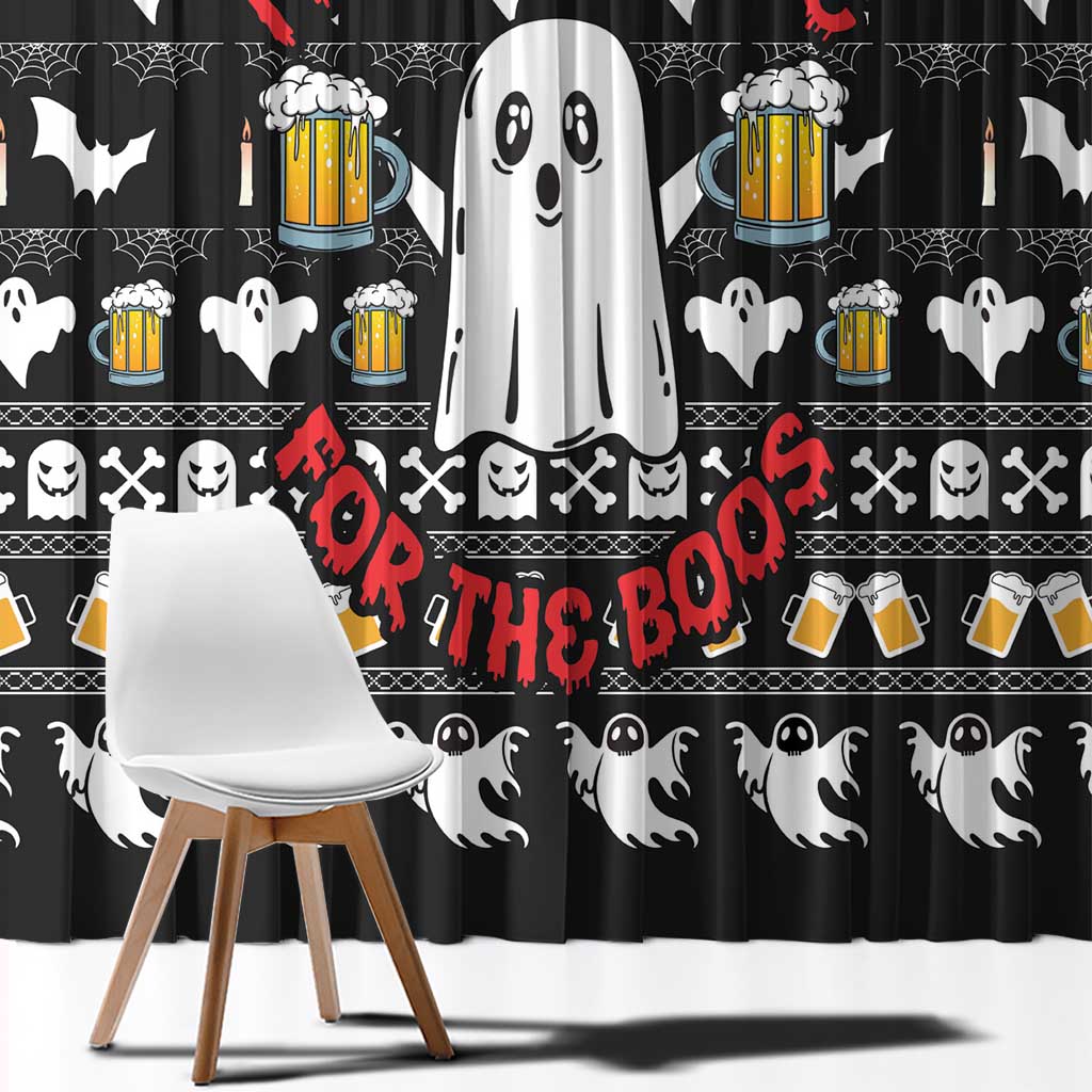 Christmas Boo Beer Window Curtain I'm Just Here For The Boos - Wonder Print Shop