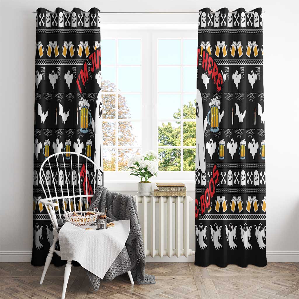 Christmas Boo Beer Window Curtain I'm Just Here For The Boos - Wonder Print Shop