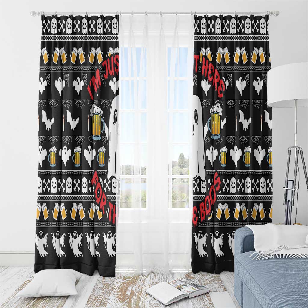 Christmas Boo Beer Window Curtain I'm Just Here For The Boos - Wonder Print Shop