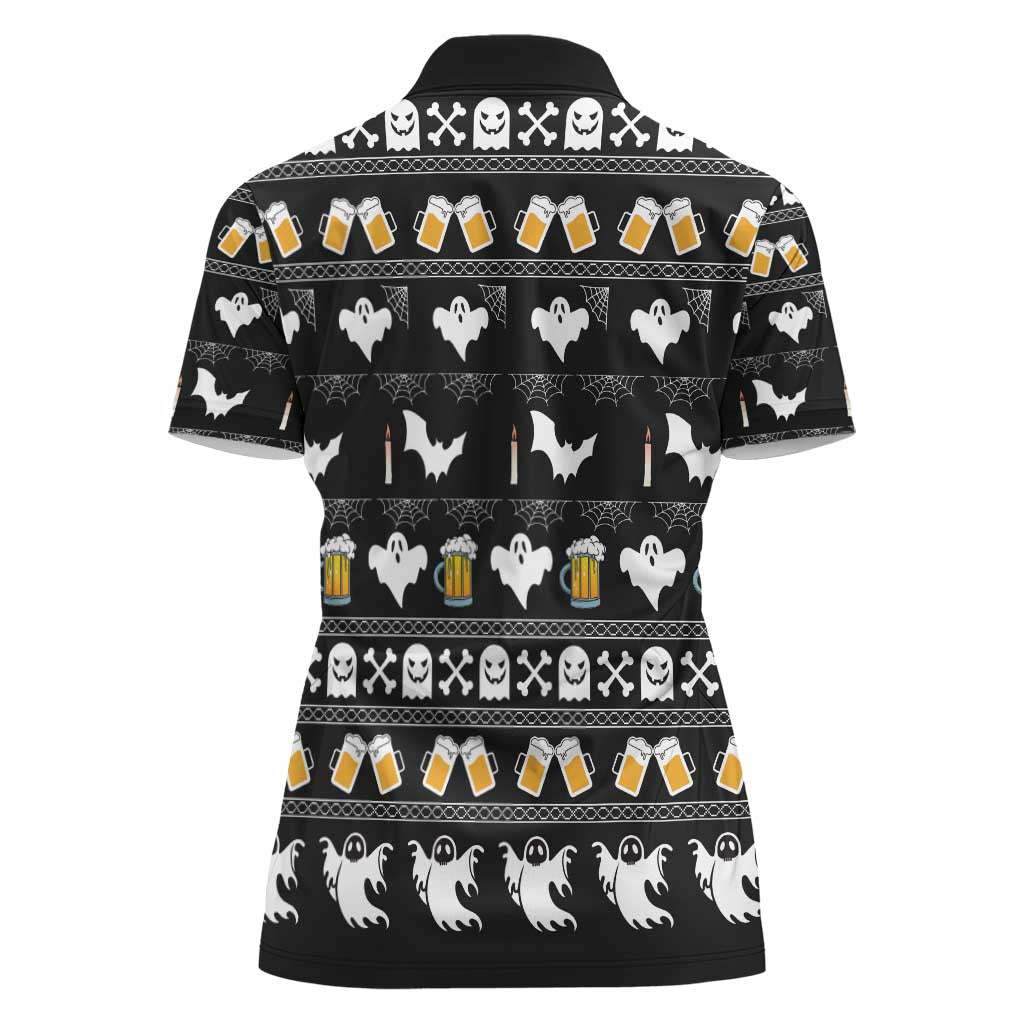 Christmas Boo Beer Women Polo Shirt I'm Just Here For The Boos - Wonder Print Shop
