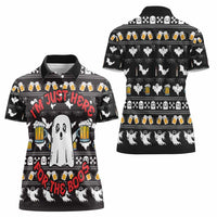 Christmas Boo Beer Women Polo Shirt I'm Just Here For The Boos - Wonder Print Shop