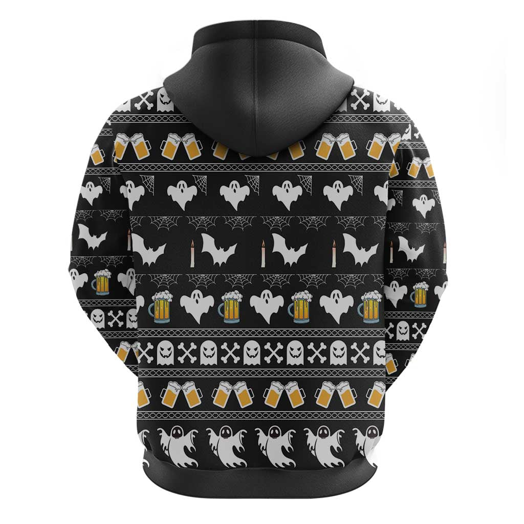 Christmas Boo Beer Zip Hoodie I'm Just Here For The Boos - Wonder Print Shop