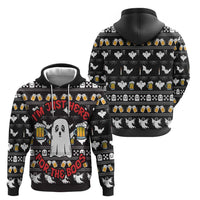 Christmas Boo Beer Zip Hoodie I'm Just Here For The Boos - Wonder Print Shop
