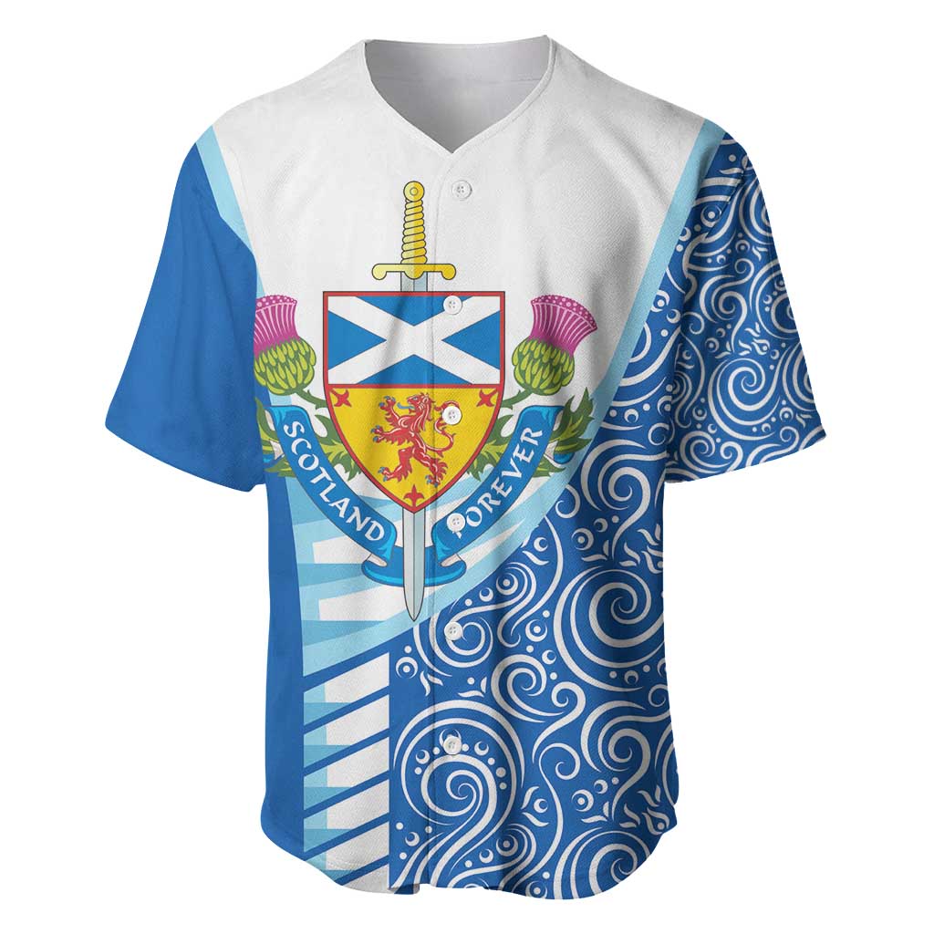 Scotland Forever Baseball Jersey Thistle Lion Rampant