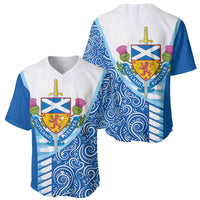 Scotland Forever Baseball Jersey Thistle Lion Rampant