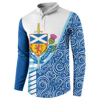 Scotland Forever Button Sweatshirt Thistle Lion Rampant