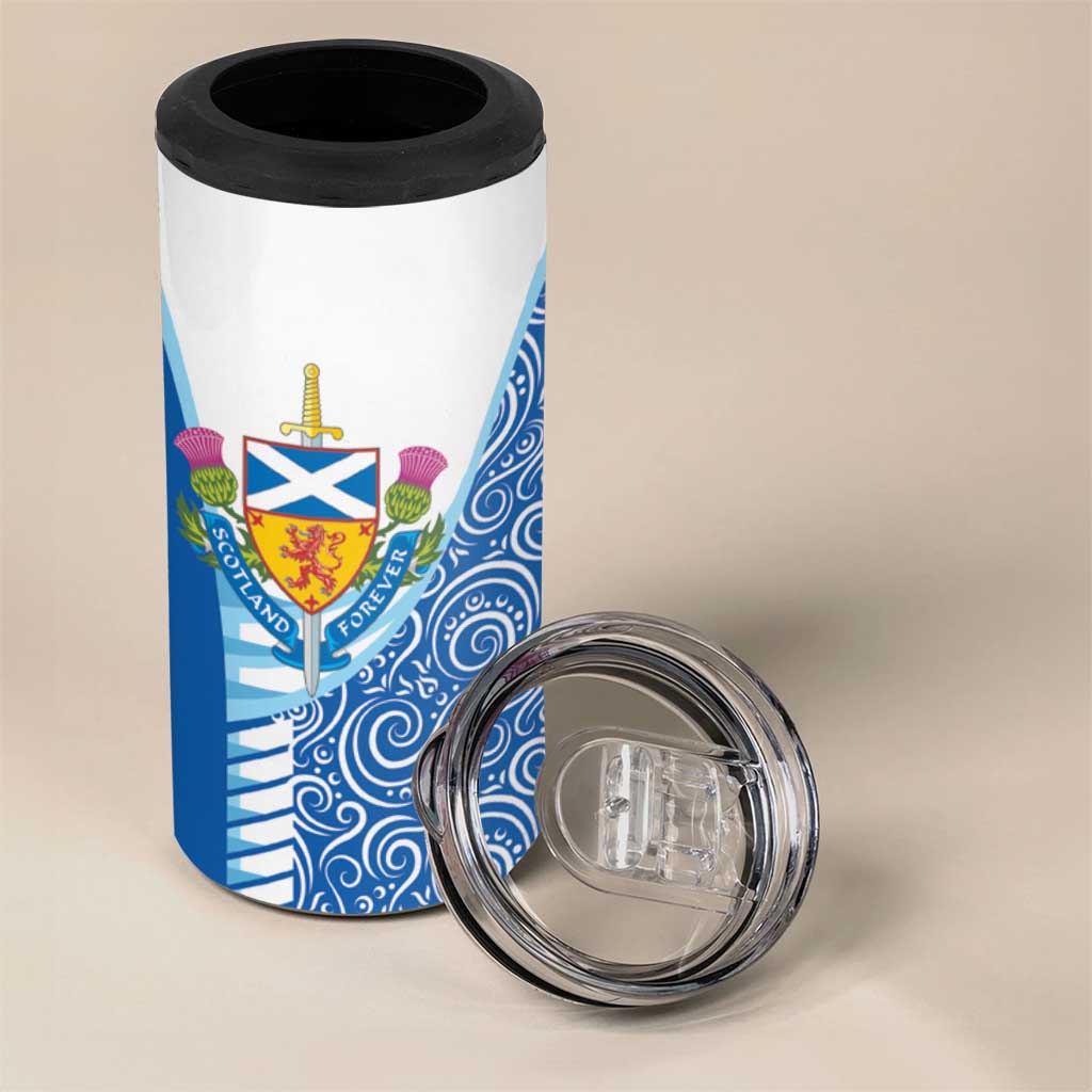 Scotland Forever 4 in 1 Can Cooler Tumbler Thistle Lion Rampant