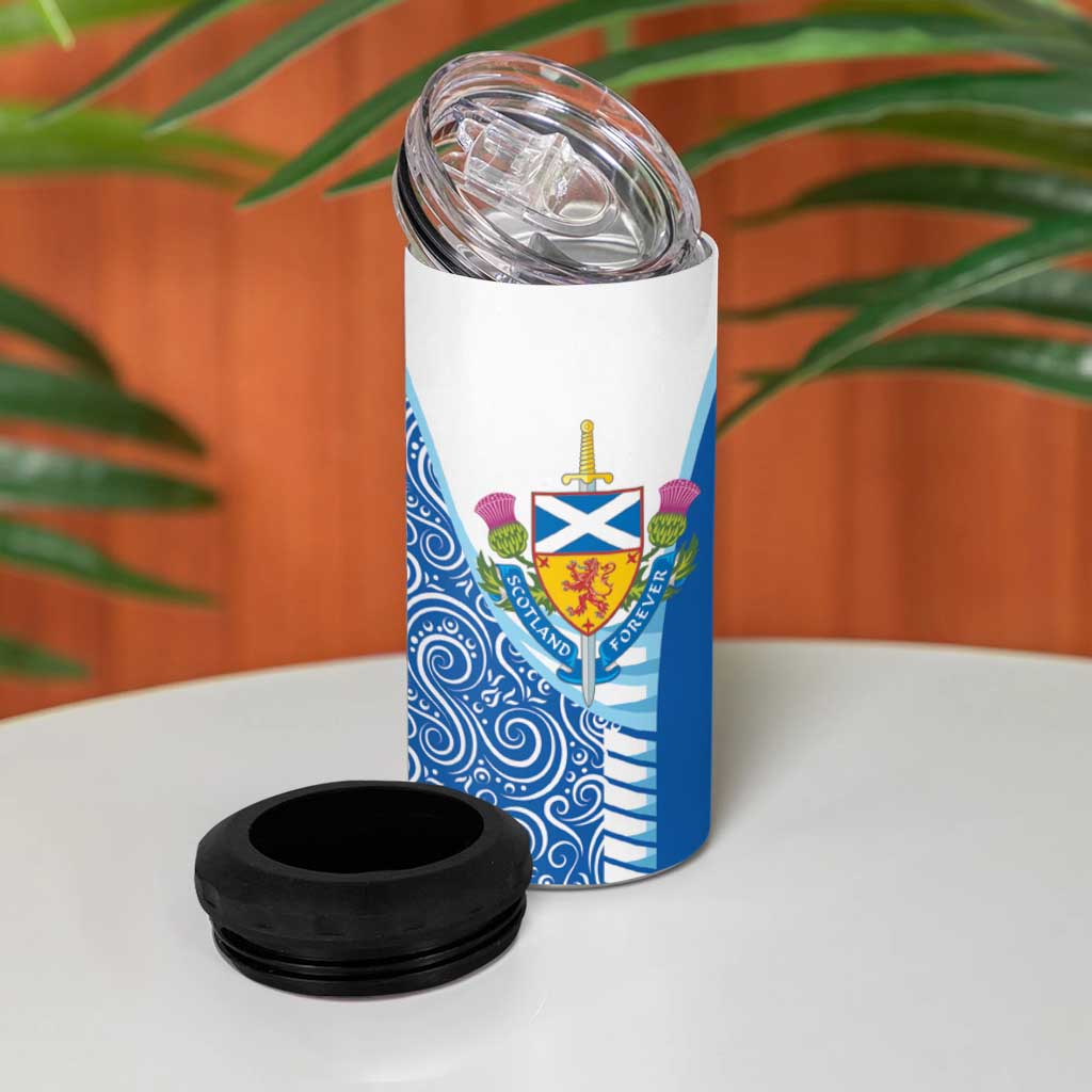 Scotland Forever 4 in 1 Can Cooler Tumbler Thistle Lion Rampant