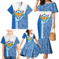 Scotland Forever Family Matching Mermaid Dress and Hawaiian Shirt Thistle Lion Rampant