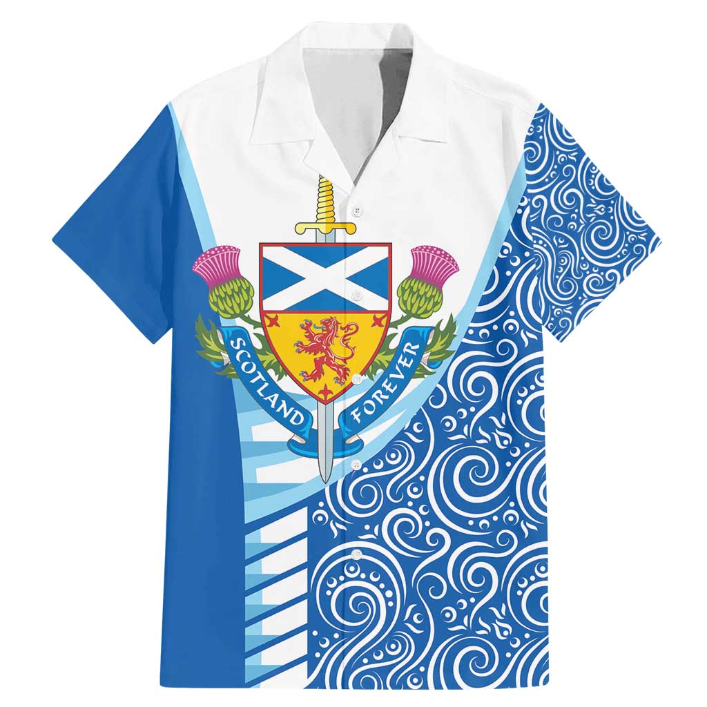Scotland Forever Family Matching Mermaid Dress and Hawaiian Shirt Thistle Lion Rampant