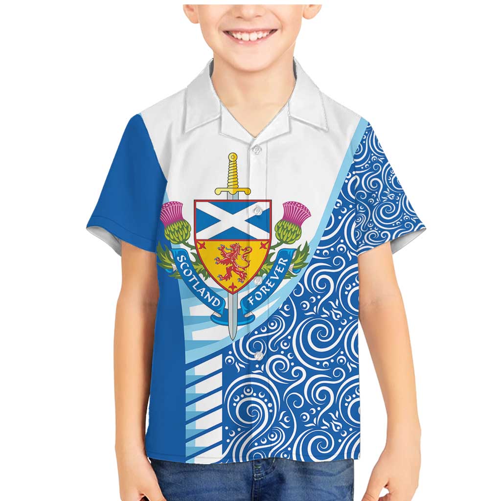 Scotland Forever Family Matching Mermaid Dress and Hawaiian Shirt Thistle Lion Rampant
