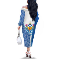 Scotland Forever Family Matching Off The Shoulder Long Sleeve Dress and Hawaiian Shirt Thistle Lion Rampant