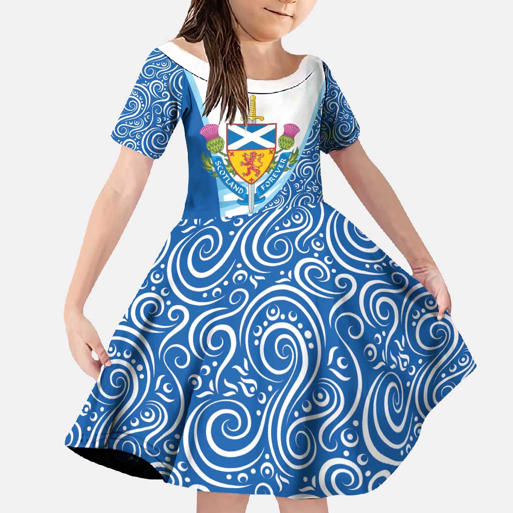 Scotland Forever Family Matching Off Shoulder Maxi Dress and Hawaiian Shirt Thistle Lion Rampant